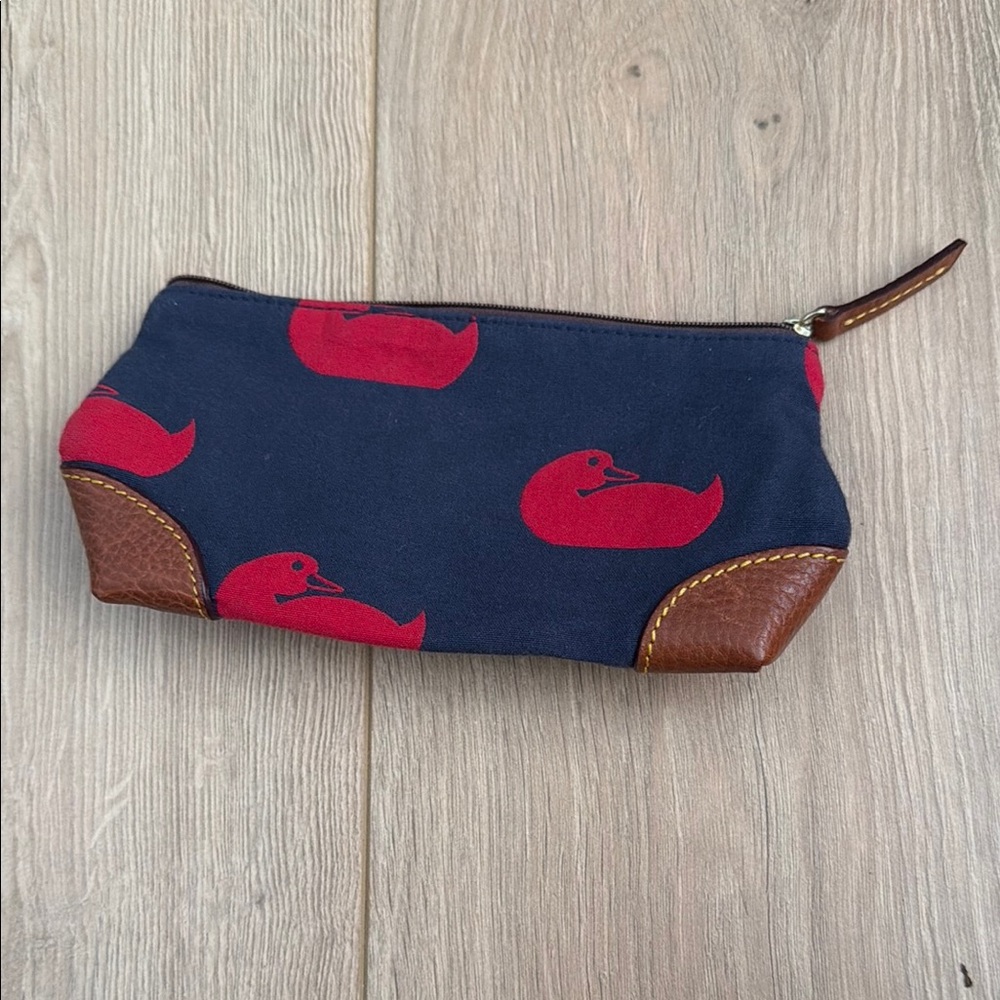 Dooney & Bourke Navy and Red Toiletry Bag